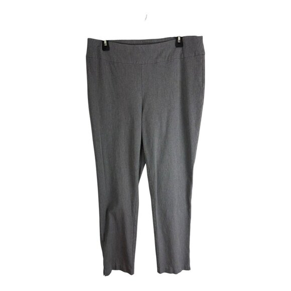 Chicos Fabulously Slimming Womens Pants Size 2=12 Gray Stretch Pull On Casual - Picture 1 of 10